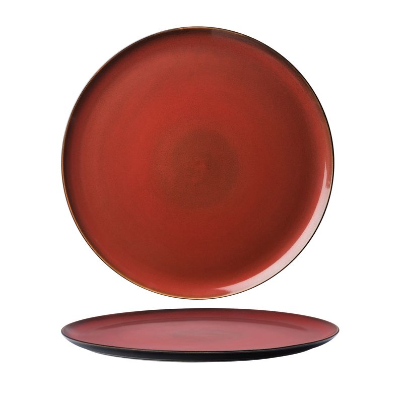 Yegam - Piatto tondo coupe 26,5 cm Rustic Red
