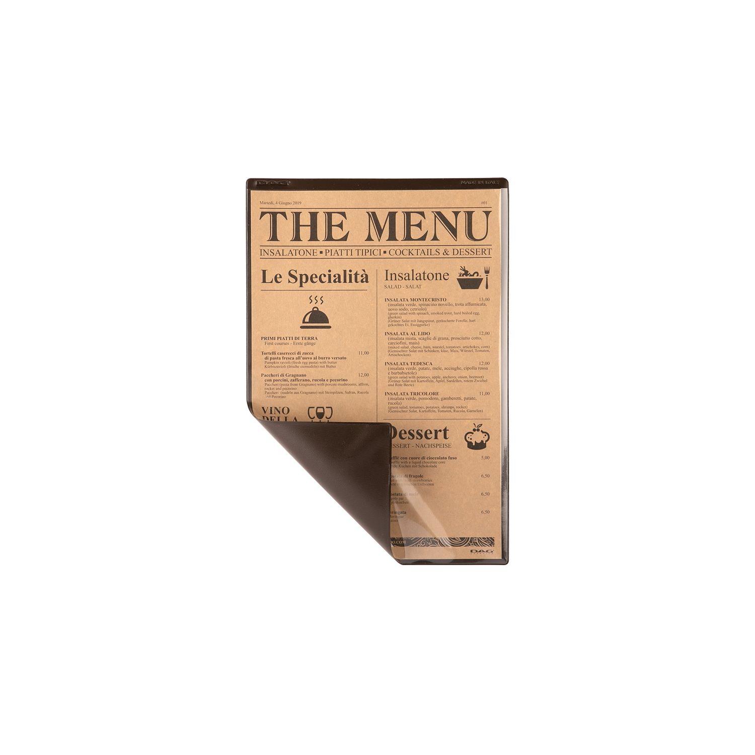 Dag Style - Tovaglietta Menu Risto A4 1 tasca