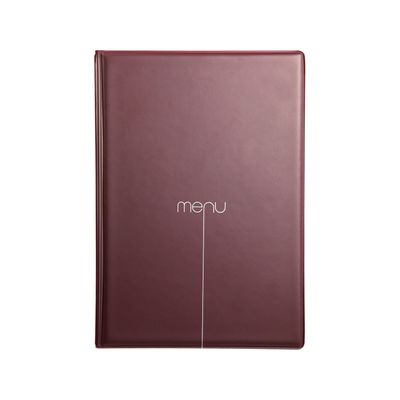 Dag Style - Porta Menu RISTO A5 scritta menu BORDEAUX 16,5x23,8 cm