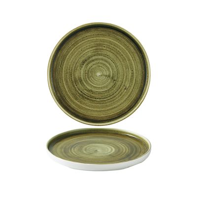 Churchill - Piatto con bordo verticale 26 cm Plume Olive