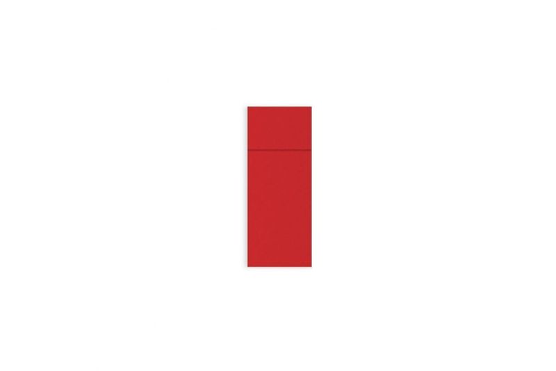 Tovagliolo Rosso Airlaid, piegato Tasca portaposate 40x32 cm