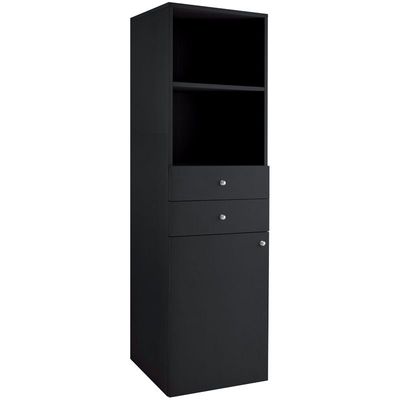Forcar - Mobile di servizio in legno alto 45 x 49 cm Nero