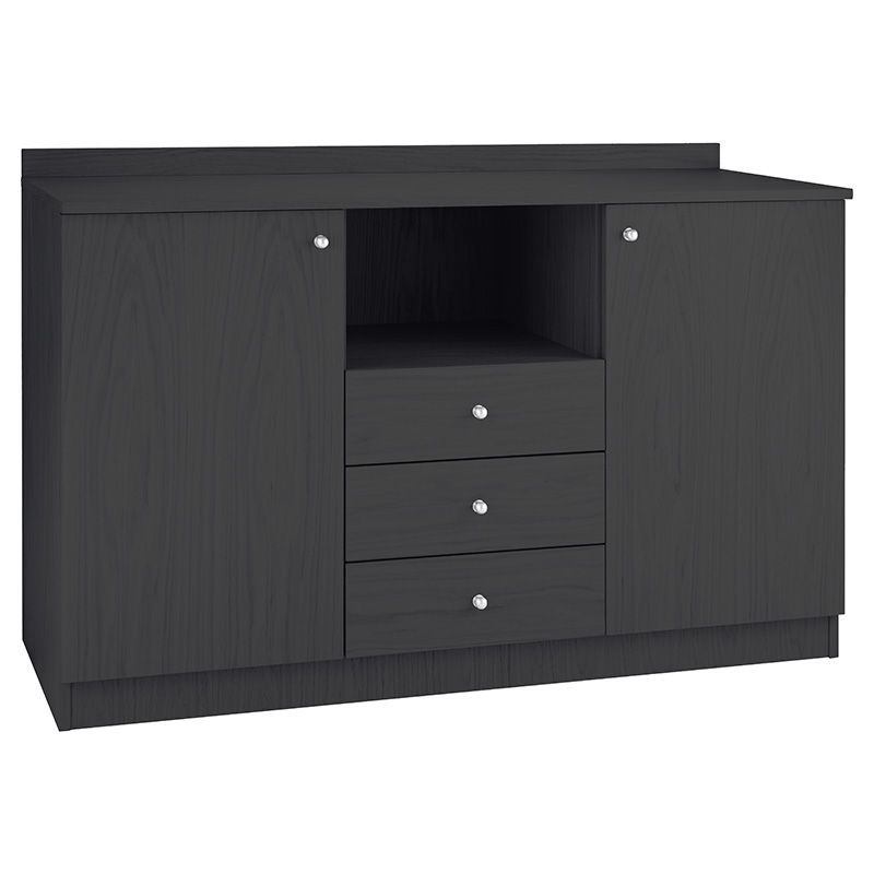 Forcar - Mobile in legno 136 x 48 cm Nero