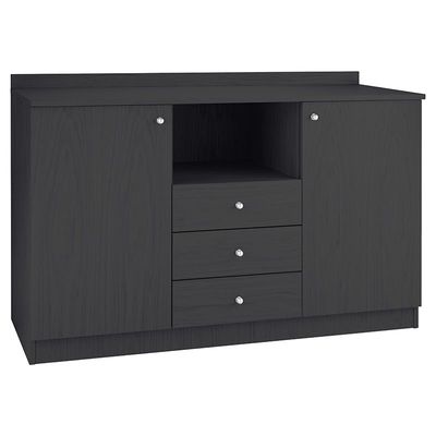 Forcar - Mobile in legno 136 x 48 cm Nero