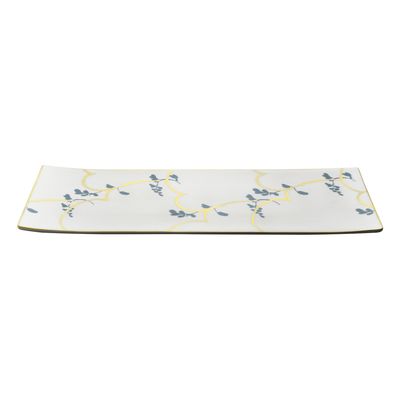 Geminiano Cozzi - Vassoio rettangolare 35 x 12,5 cm Feston e Cadena Azzurro