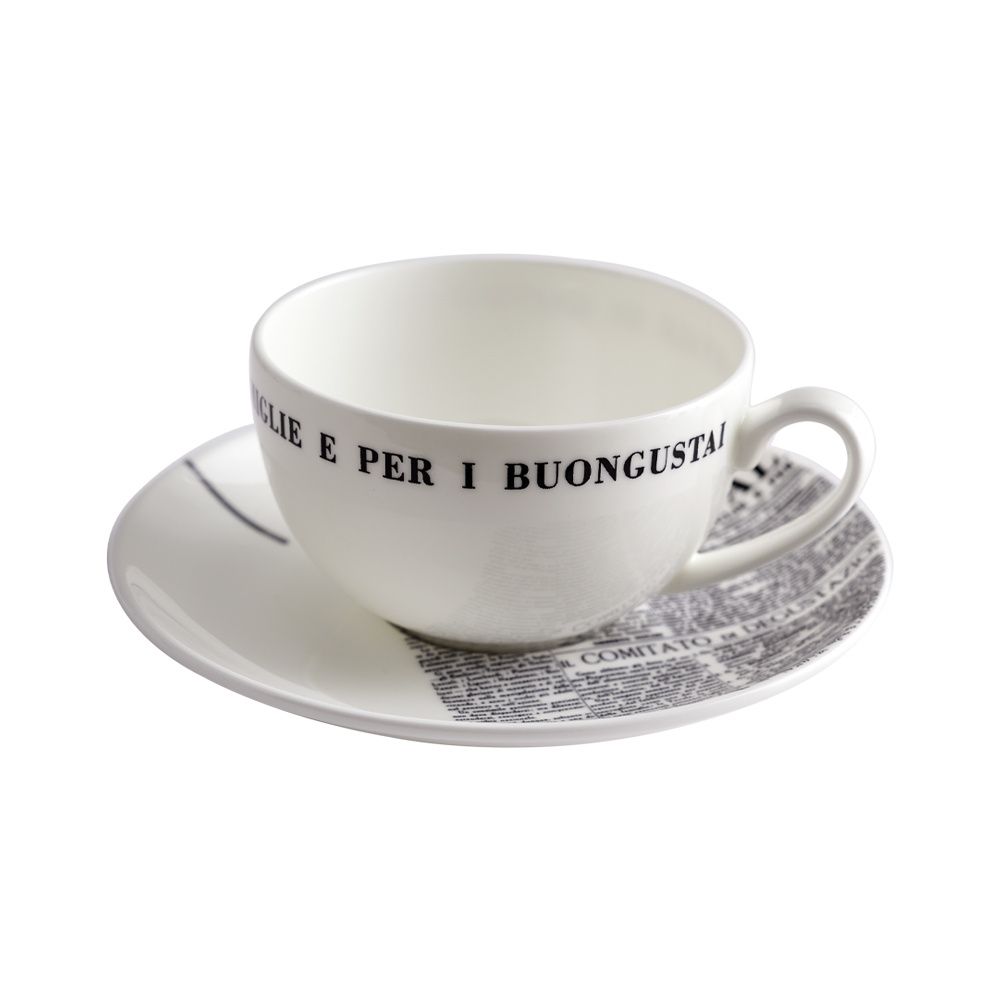 Geminiano Cozzi - Tazza tè/capp. con piattino 22 cl Geometric La Cucina Italiana