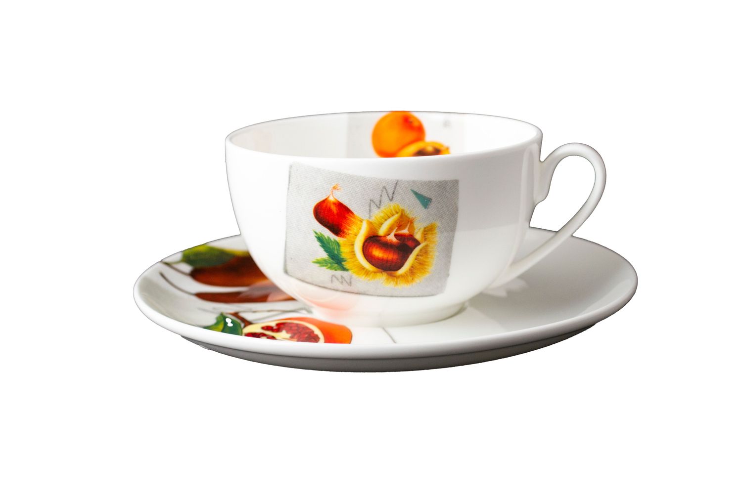 Geminiano Cozzi - Tazza colazione con piatto 30 cl Vegan La Cucina Italiana