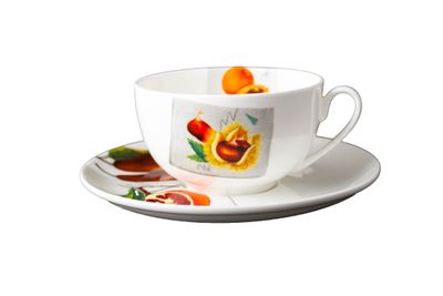 Geminiano Cozzi - Tazza colazione con piatto 30 cl Vegan La Cucina Italiana