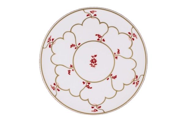 Geminiano Cozzi - Piatto dessert flat 22,5 cm Feston e Cadena Rosso