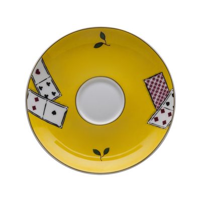 Geminiano Cozzi - Piattino per tazza caffè 12,5 cm Carte da Zogo