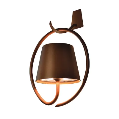 Lampada da parete 26,5 x 12,5 cm Poldina Corten - Zafferano
