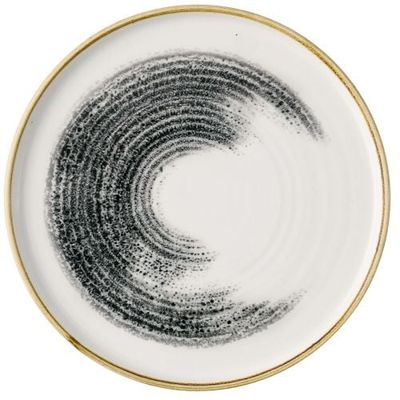 Churchill - Piatto con bordo verticale 21 cm Homespun Accents Quartz Black Studio Prints