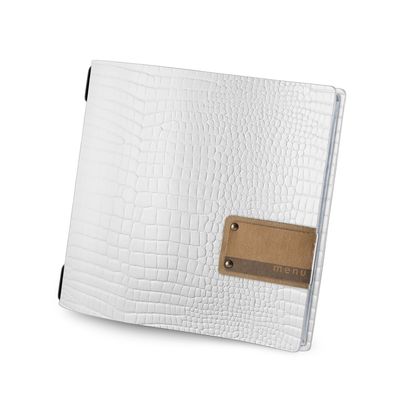 Dag Style - Menu Fashion Bianco Kroko Quadrato 23x23,1 cm