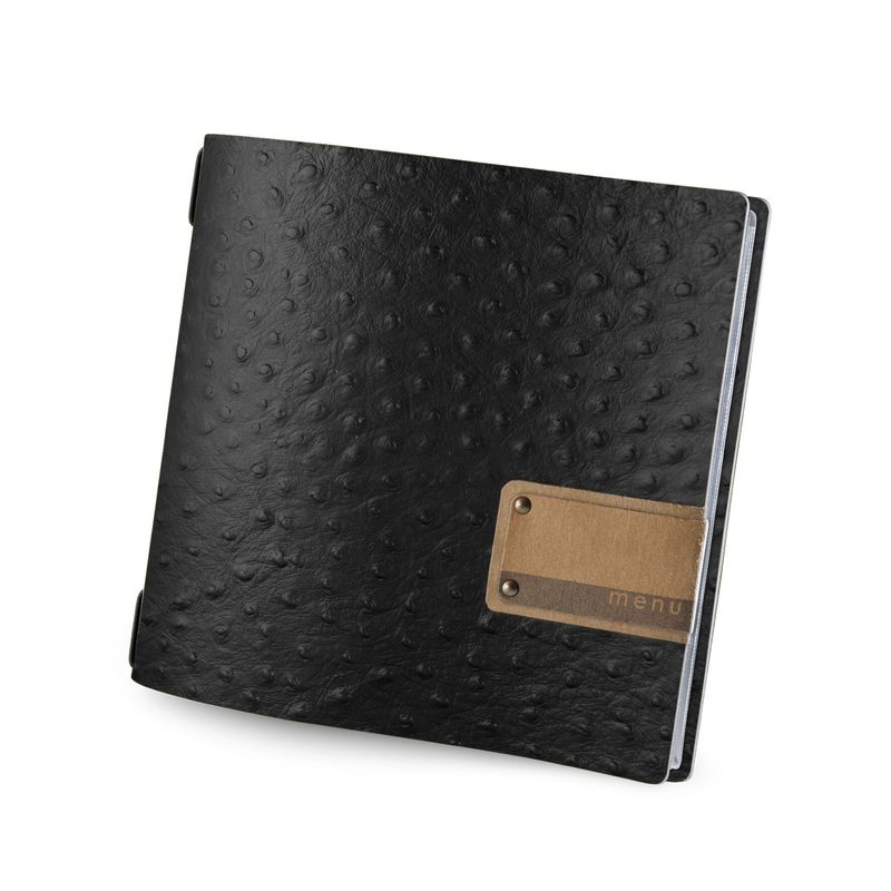Dag Style - Menu Fashion Nero Struzzo Quadrato 23x23,1 cm