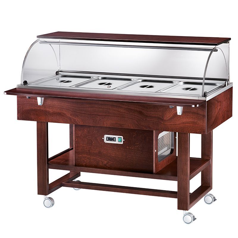 Forcar - Carrello refrigerato in legno 4 x GN 1/1 Wenge