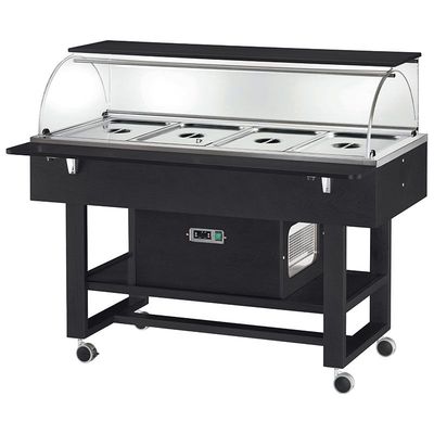 Forcar - Carrello refrigerato in legno 4 x GN 1/1 Nero