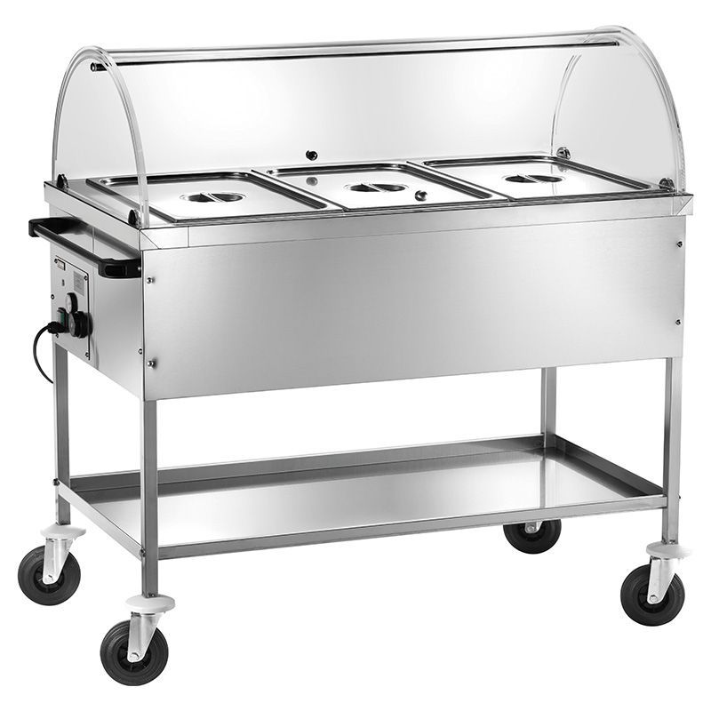 Forcar - Carrello termico a bagnomaria con cupola 3 x GN 1/1