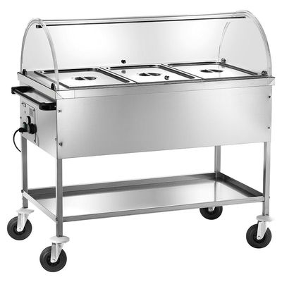 Forcar - Carrello termico a bagnomaria con cupola 3 x GN 1/1