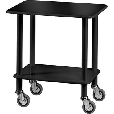 Forcar - Carrello Guéridon 2 piani 70 x 50 cm Laccato Nero