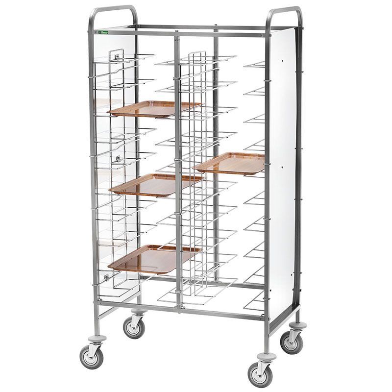 Forcar - Carrello portavassoi universali per 20 vassoi 95 x 62 cm Bianco