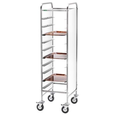 Forcar - Carrello portavassoi rinforzati GN 1/1 per 10 vassoi 45 x 62 cm Bianco