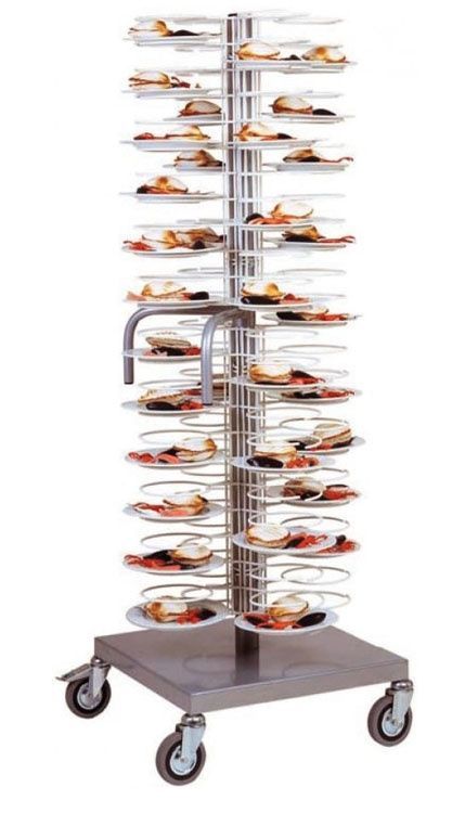 Forcar - Carrello portapiatti per 96 piatti 70 x 70 x 175 cm