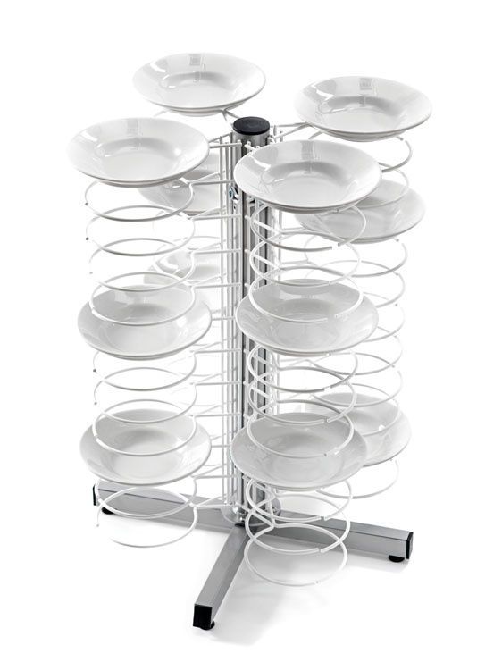 Forcar - Colonna portapiatti da banco per 48 piatti 60 x 60 x 83 cm