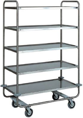 Forcar - Carrello di servizio per trasporto pesante 5 ripiani 110 x 60 cm