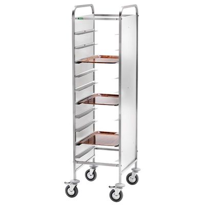 Forcar - Carrello portavassoi rinforzati GN 1/1 per 10 vassoi 45 x 62 cm Inox