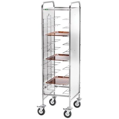 Forcar - Carrello portavassoi universali per 10 vassoi 55 x 62 cm Inox