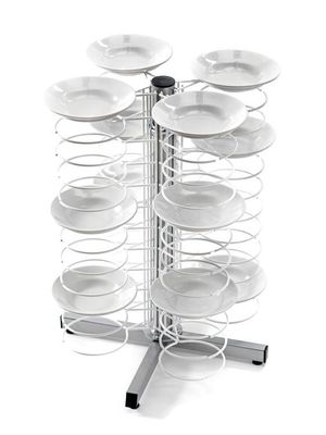 Forcar - Colonna portapiatti da banco per 48 piatti 70 x 70 x 83 cm