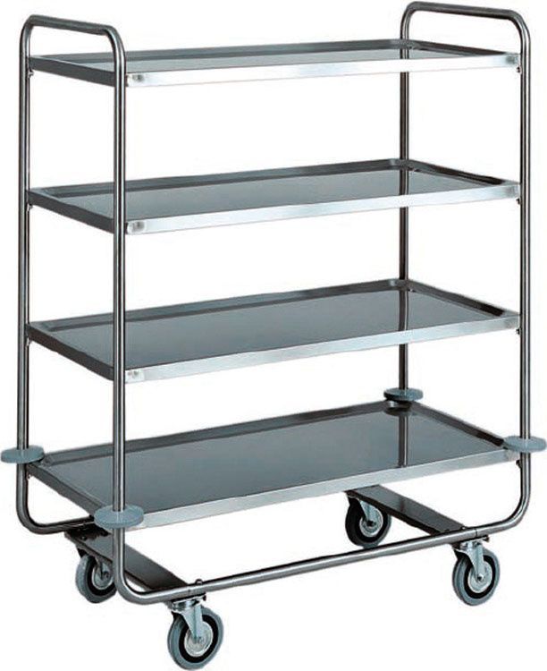 Forcar - Carrello di servizio per trasporto pesante 4 ripiani 110 x 60 cm