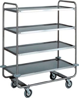 Forcar - Carrello di servizio per trasporto pesante 4 ripiani 110 x 60 cm