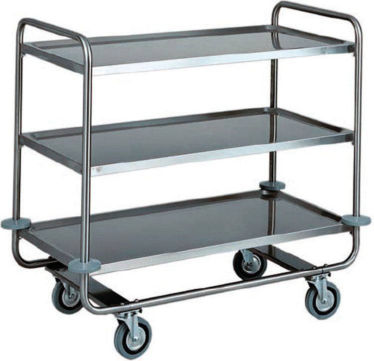 Forcar - Carrello di servizio per trasporto pesante 3 ripiani 110 x 60 cm