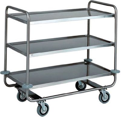 Forcar - Carrello di servizio per trasporto pesante 3 ripiani 110 x 60 cm