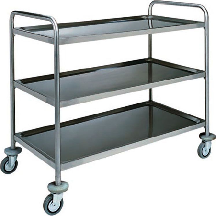 Forcar - Carrello di servizio 3 ripiani 128 x 70 cm