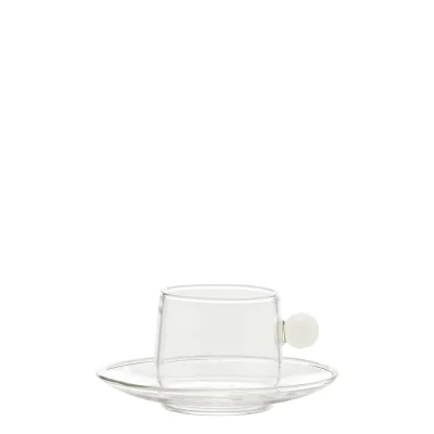Tazzina con piattino 12 cl Bilia Bianco - Zafferano