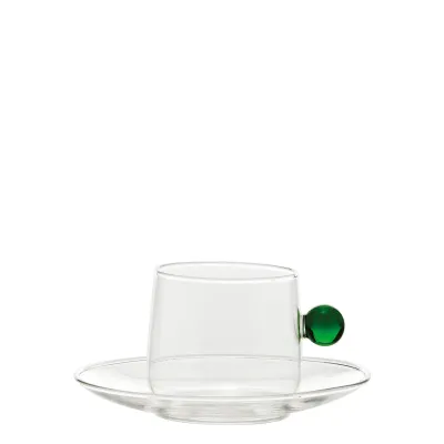 Tazza da tè con piattino 22 cl Bilia Verde - Zafferano