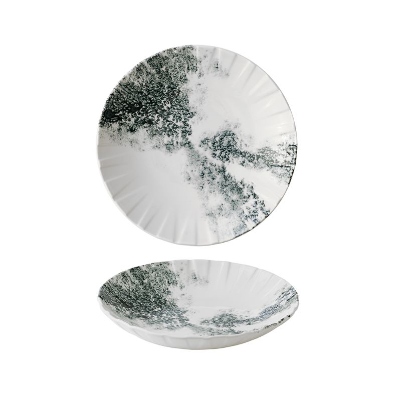 Churchill - Piatto fondo coupe 21 cm Abstract Smoke Black