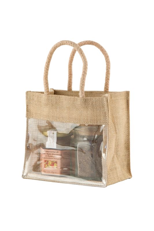 Portavasetti Juta 16x18x10 cm Naturale