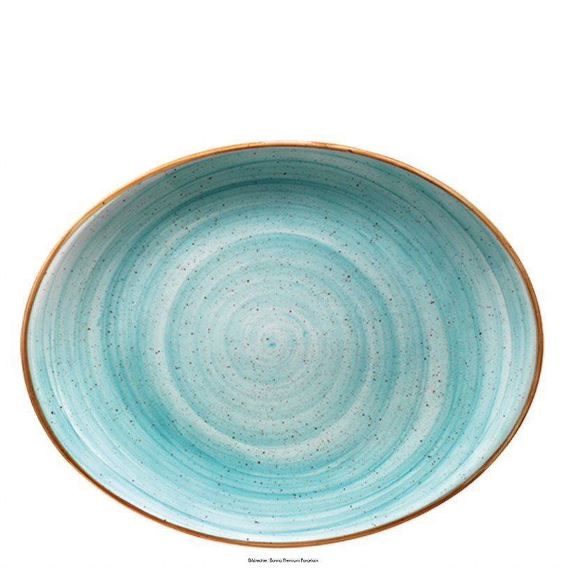 Piatto ovale 31x24 cm cm Aura Aqua Moove - Bonna
