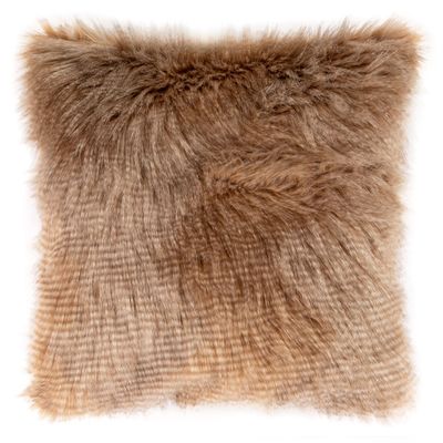 Cuscino Pelliccia Volpe 45x45 cm Marrone - Tirolix