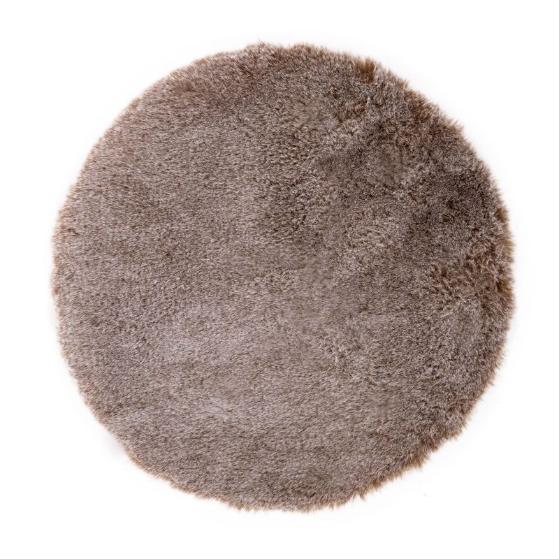 Tappeto Pelliccia Coniglio 35 cm Taupe - Tirolix