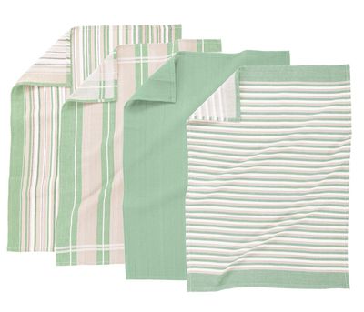 Canovacci/Strofinacci Multilinee 4 Pz. 50x70 cm Verde - Tirolix