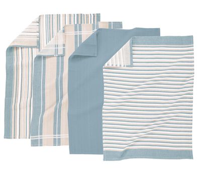 Canovacci/Strofinacci Multilinee 4 Pz. 50x70 cm Blu Chiaro - Tirolix