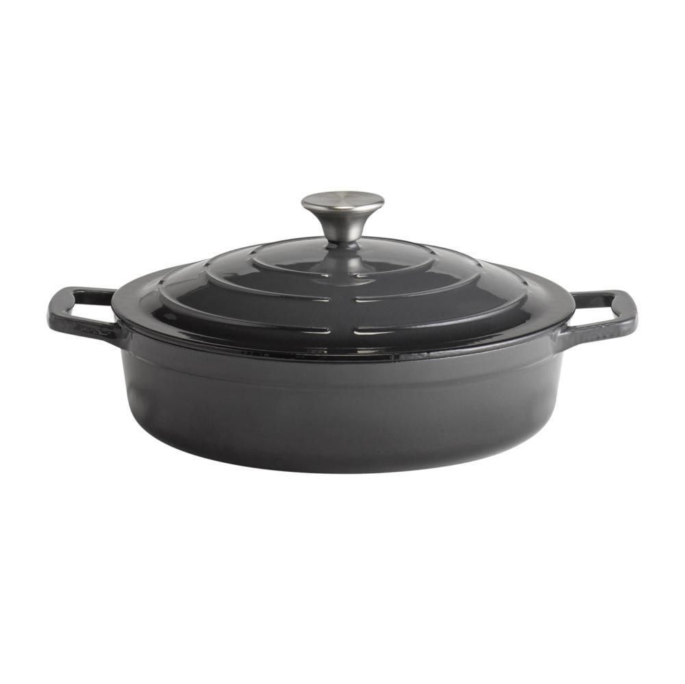 APS - Casseruola con coperchio &quot;5 Stars&quot; 28 x 28 cm Grigio