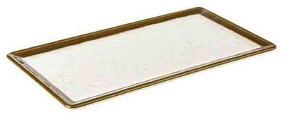 APS - Vassoio GN &quot;Stone Art&quot; 17,6 x 32,5 cm Bianco, Marrone