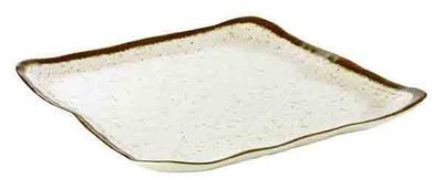 APS - Piatto &quot;Stone Art&quot; 32,5 x 33 cm Bianco, Marrone