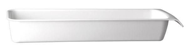 APS - Ciotola GN 2/4 &quot;Cascade&quot; 16,2 x 53 cm 3,65L Bianco