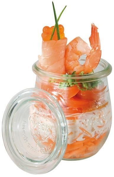 APS - Set da 12 bicchieri con coperchio &quot;Weck&quot; 0,22L